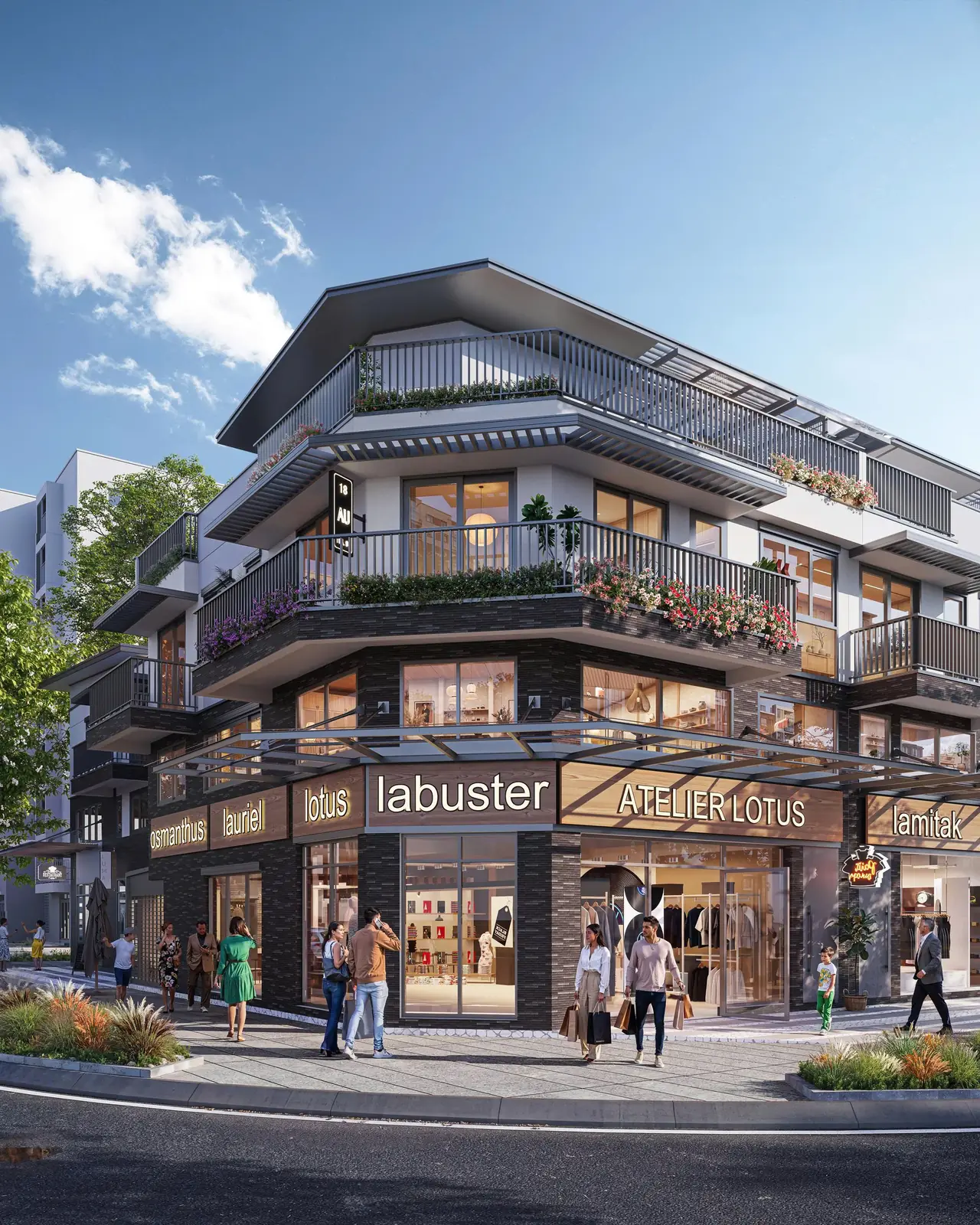 Shophouse góc – điểm nhấn kiến trúc