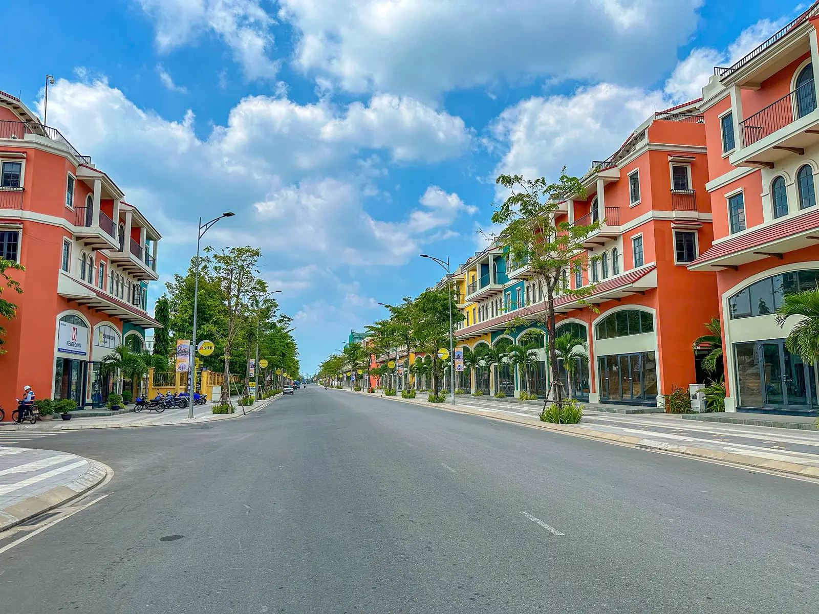 Đại lộ shophouse T&T Elite Rivera Vĩnh Long rộng thoáng