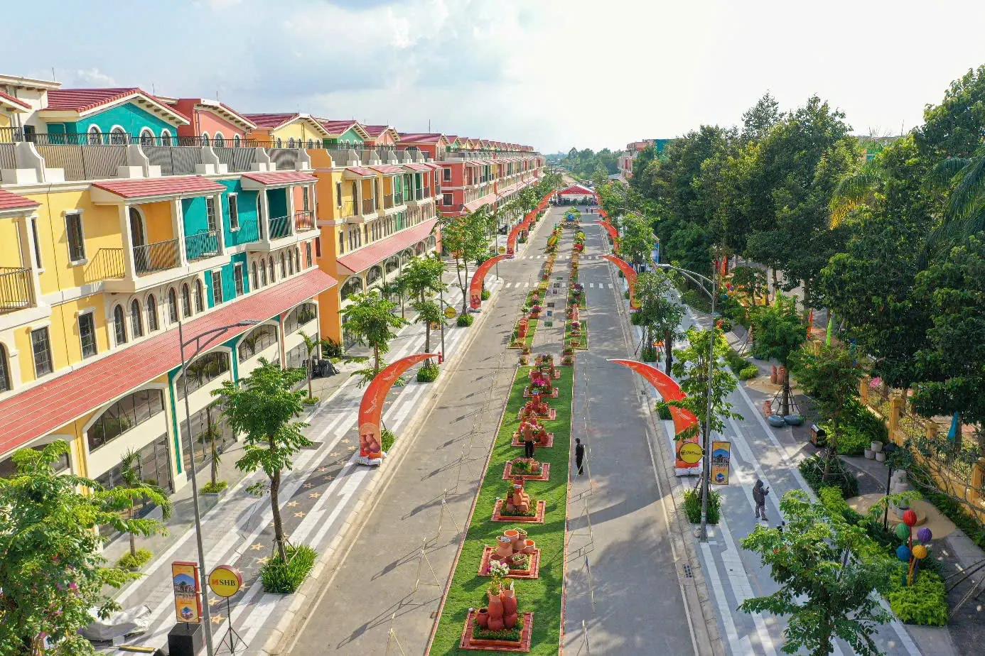 Đường dạo cây xanh nội khu T&T Tam Đa Vĩnh Long